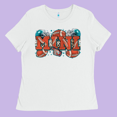 Mini American Football Ladies Tee Designed By Zillion Design Studio