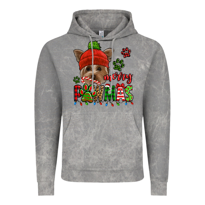 Merry Pawmas Christmas Yorkie Vintage Hoodie by Jasminsmagicworld | Teevron