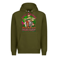 Army Green Feliz Navidad gnome Premium Hoodie - NancyCooperArtShop