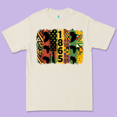 Juneteenth 1865 Brush Stroke Premium Tee Designed By Hra Design Shop