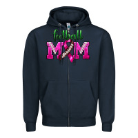 Navy Football Mom Breast Cancer Zipper Hoodie - BundleAndBundleShop