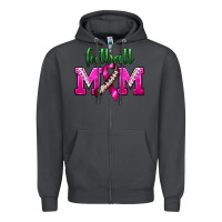 Smoke Football Mom Breast Cancer Zipper Hoodie - BundleAndBundleShop
