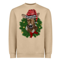 Mushroom christmas wreath baby calf Heavyweight Sweatshirt - BarkalooDesign