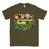 Army Green North Dakota State Map Classic Tee - RanaPortraitStore