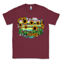Burgundy North Dakota State Map Classic Tee - RanaPortraitStore