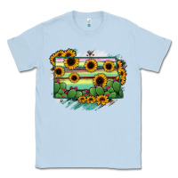 Dusty Blue North Dakota State Map Classic Tee - RanaPortraitStore