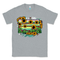 Heather Grey North Dakota State Map Classic Tee - RanaPortraitStore