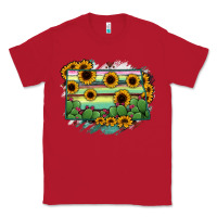 Red North Dakota State Map Classic Tee - RanaPortraitStore