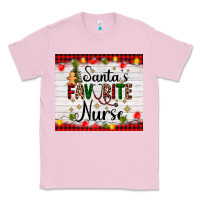 Bubblegum Pink santa's favorite nurse Classic Tee - AdoDesignShop