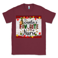 Burgundy santa's favorite nurse Classic Tee - AdoDesignShop