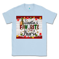Dusty Blue santa's favorite nurse Classic Tee - AdoDesignShop