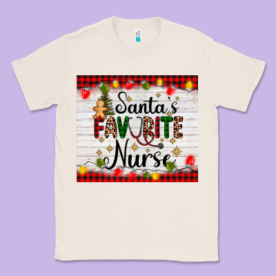 Santa's Favorite Nurse Classic Tee Designed By Adodesignshop