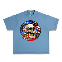 Pebble Blue police skull and police equipment Urban Heavy Tee - AdoDesignShop