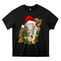 Black christmas goat Heavy Core Tee - RanaPortraitStore
