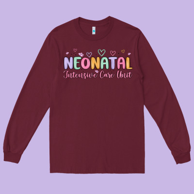 Nicu Nurse Neonatal Intensive Care Unit Long Sleeve Tee Designed By Maliassmallbusiness