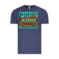 Vintage Denim blessed annd cactus with gemstone tumbler Vintage Tee - Artiststas