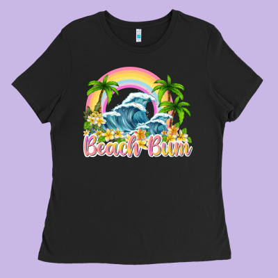 Beach Bum Ladies Tee Designed By Texasbilliewilder