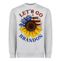 Heather Grey American flag sunflower Heavyweight Sweatshirt - Jasminsmagicworld