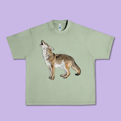 Howling Coyote Urban Heavy Tee Designed By Lillyallendesigns