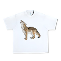 White Howling Coyote Urban Heavy Tee - LillyAllenDesigns