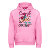 Fuchsia Pink cupid find me a cowboy Urban Hoodie - OliviaCreatesArt
