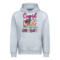 Heather Grey cupid find me a cowboy Urban Hoodie - OliviaCreatesArt