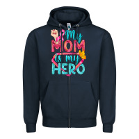 My Mom Is My Hero Breast Cancer Zipper Hoodie | Teevron