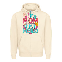 Sandshell My Mom Is My Hero Breast Cancer Zipper Hoodie - BundleAndBundleShop