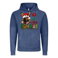 Vintage Denim merry pawmas christmas german shepherd Vintage Hoodie - Jasminsmagicworld