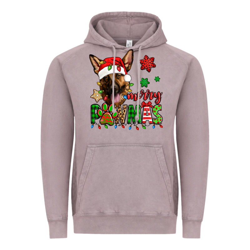Merry Pawmas Christmas German Shepherd Vintage Hoodie by Jasminsmagicworld | Teevron