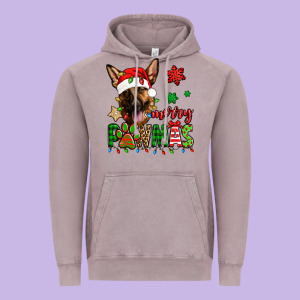 Merry Pawmas Christmas German Shepherd Vintage Hoodie Designed By Jasminsmagicworld