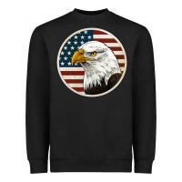 Black American Bald Eagle Heavyweight Sweatshirt - Jasminsmagicworld