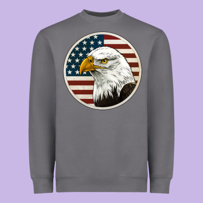 American Bald Eagle Heavyweight Sweatshirt Designed By Jasminsmagicworld