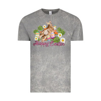Cloud Rock easter bunny with carrots and daisy Vintage Tee - AdoDesignShop