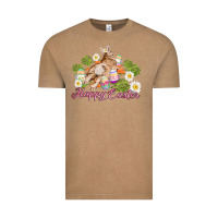 Vintage Coffee easter bunny with carrots and daisy Vintage Tee - AdoDesignShop
