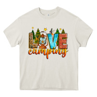 Cream love camping Heavy Core Tee - Zillion Design Studio