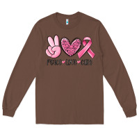 Chestnut peace love cure breast cancer Long Sleeve Tee - MaliasSmallBusiness