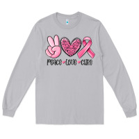 Moon Dust peace love cure breast cancer Long Sleeve Tee - MaliasSmallBusiness