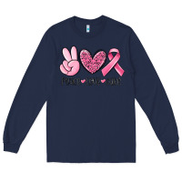 Peace Love Cure Breast Cancer Long Sleeve Tee | Teevron