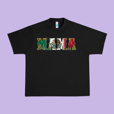 Mexican Flag Mama Urban Heavy Tee Designed By Jasminsmagicworld