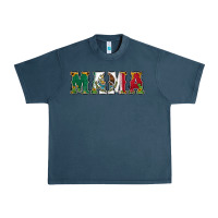 Midnight Navy mexican flag mama Urban Heavy Tee - Jasminsmagicworld