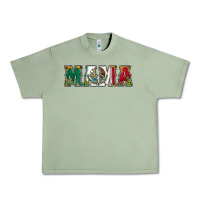 Oil Green mexican flag mama Urban Heavy Tee - Jasminsmagicworld
