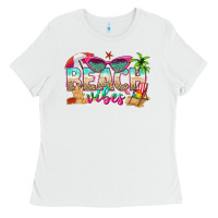 White beach vibes Ladies Tee - texasbilliewilder