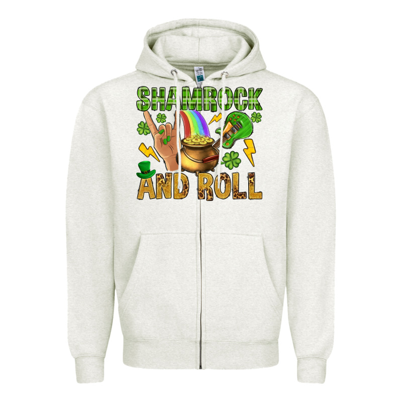 Shamrock And Roll Zipper Hoodie by BundleAndBundleShop | Teevron