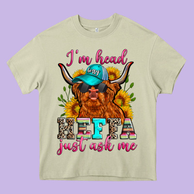 I'm Head Heffa Just Ask Me Heavy Core Tee Designed By Zillion Design Studio