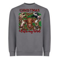 Storm christmas with my herd cows Heavyweight Sweatshirt - BarkalooDesign