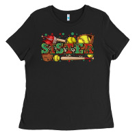 Black sister softball Ladies Tee - Zillion Design Studio