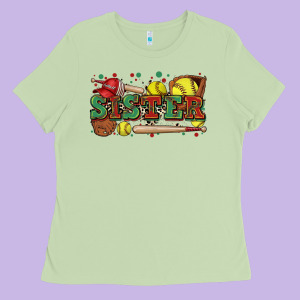 Sister Softball Ladies Tee Designed By Zillion Design Studio