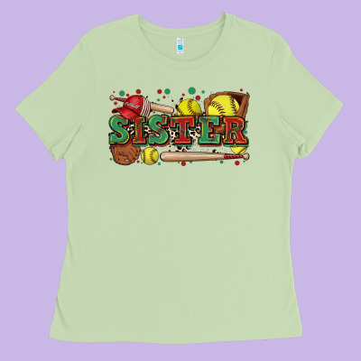 Sister Softball Ladies Tee Designed By Zillion Design Studio