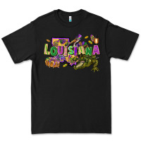 Black louisiana mardi gras Premium Tee - FaDigitalArtStudio